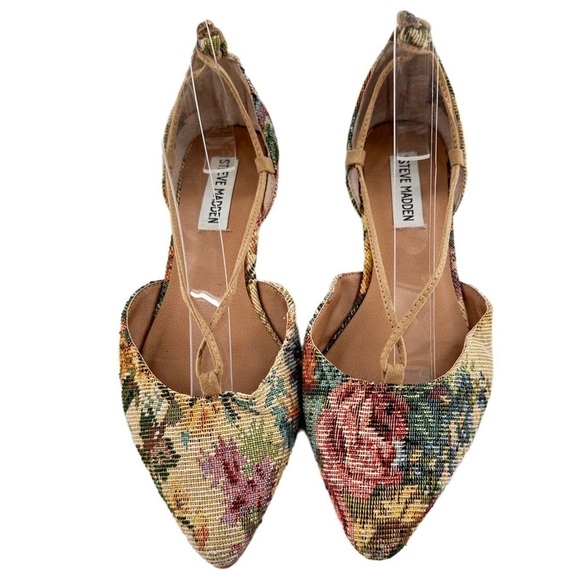 Steve Madden Walkie flats size 7 multicolored floral tapestry dorsay pointy toe - Picture 14 of 14